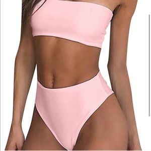 Pink High Waisted Bikini